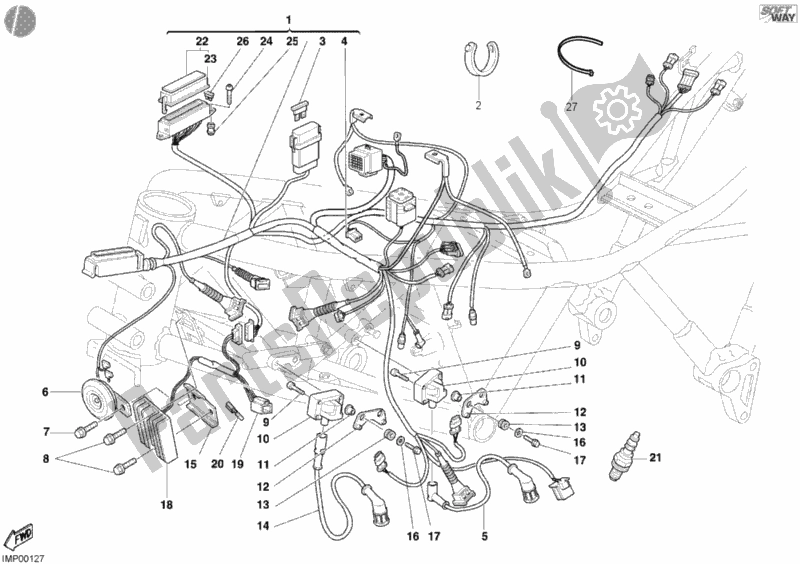 Toutes les pièces pour le Faisceau De Câblage du Ducati Supersport 750 S 2002